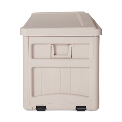Suncast 73 Gallon Capacity Resin Patio Storage Deck Box with Seat, Taupe (Used)