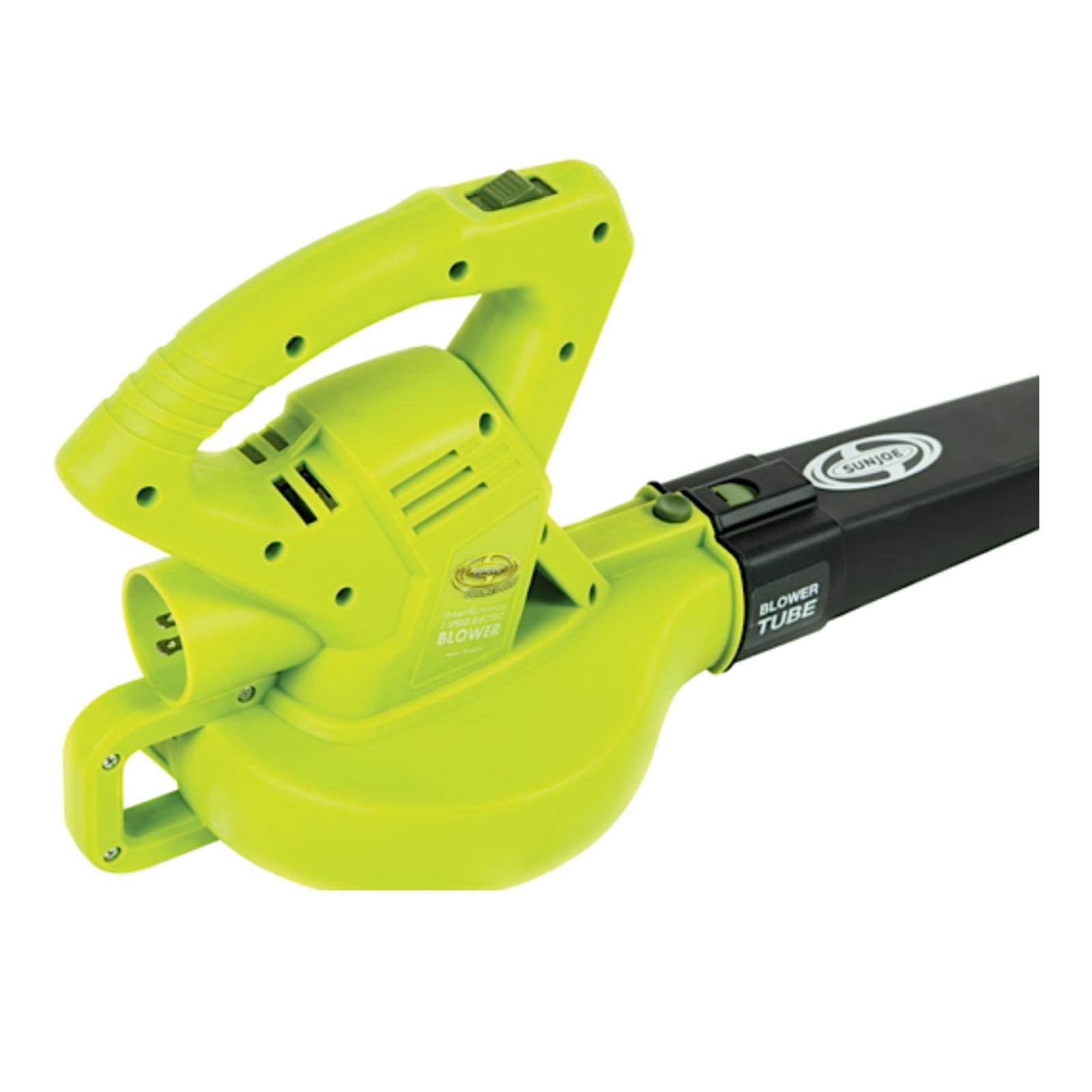 Sun Joe SBJ601E 120V 2-Speed Electric All-Purpose Blower with 100A Motor, 215 MPH Air Speed, and 240 CFM Airflow, Includes Concentrator Nozzle