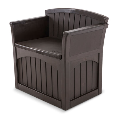 Suncast 31 Gallon Patio Seat Outdoor Storage and Bench Chair PB2600J - Open Box - VMInnovations