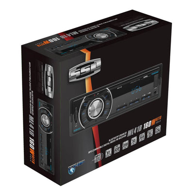 Soundstorm ML41B SSL Single DIN Bluetooth Digital Media Car Receiver (4 Pack)