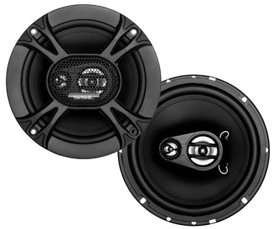 SOUNDSTORM EX365 6.5" 150W 3-Way Car Coaxial Audio 4 Ohm Black Speaker, Pair