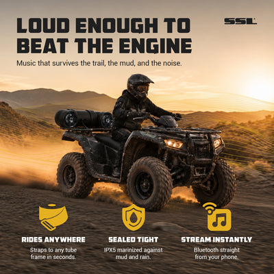 SOUNDSTORM BTB6 Bluetooth 6.5" 450W ATV/Marine Off Road Amplified Tube Speaker