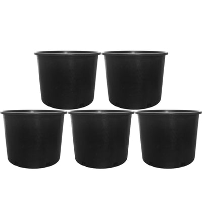 (5) HYDROFARM 7 Gal Premium Poly-Tainer Nursery Garden Planter Pots | TR50075