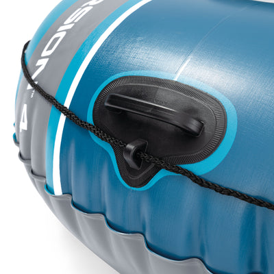INTEX 66324EP Excursion 4 Inflatable BoatSet w/54''Oars,Pump & Rod Holders(Used) - VMInnovations
