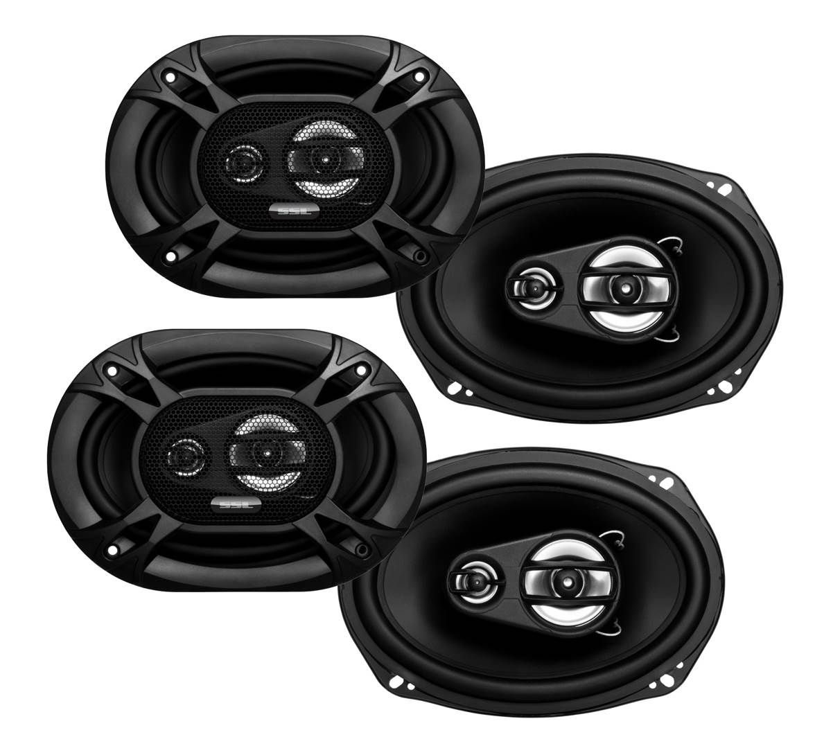 Soundstorm SSL 6x9" 3-Way 300W Car Audio Stereo Coaxial Speaker Set, 4pk | EX369