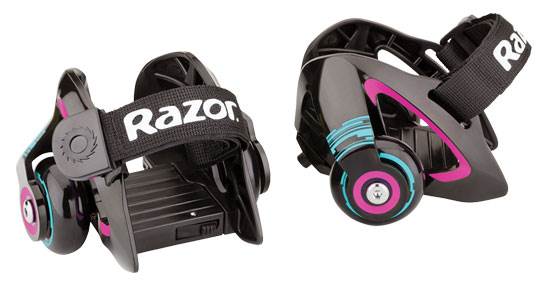 Razor Jetts Heel Wheels with Heel-Activated Sparking Action, Purple (Open Box)
