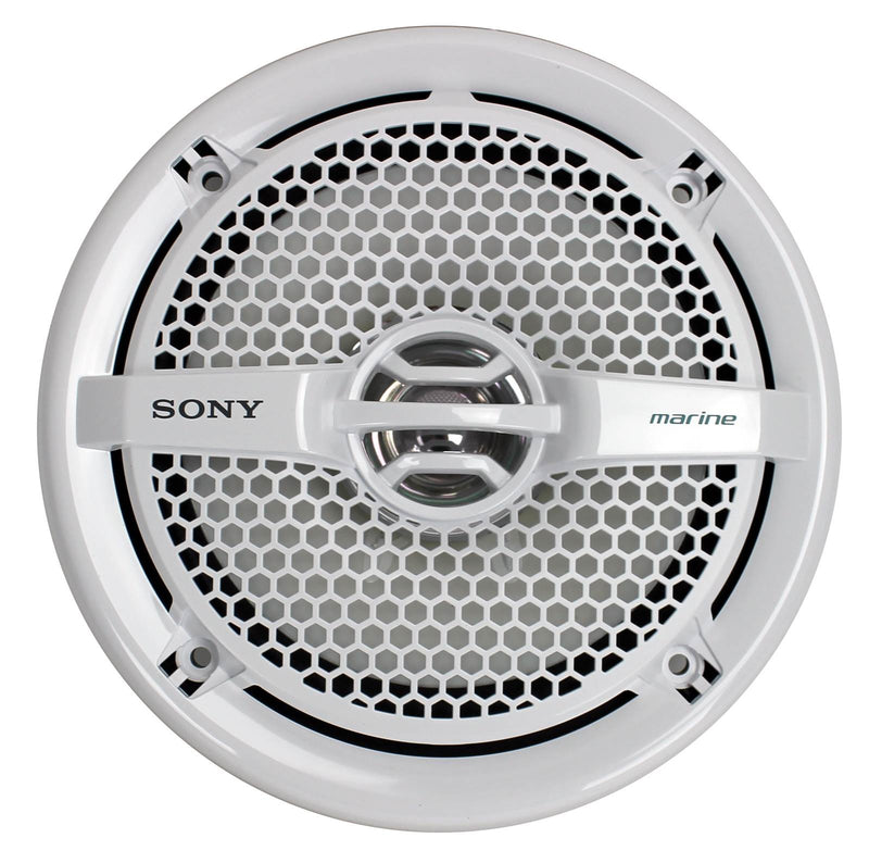 2) Sony 6.5" 140 Watt Dual Cone Marine Stereo Speakers, White (Open Box)