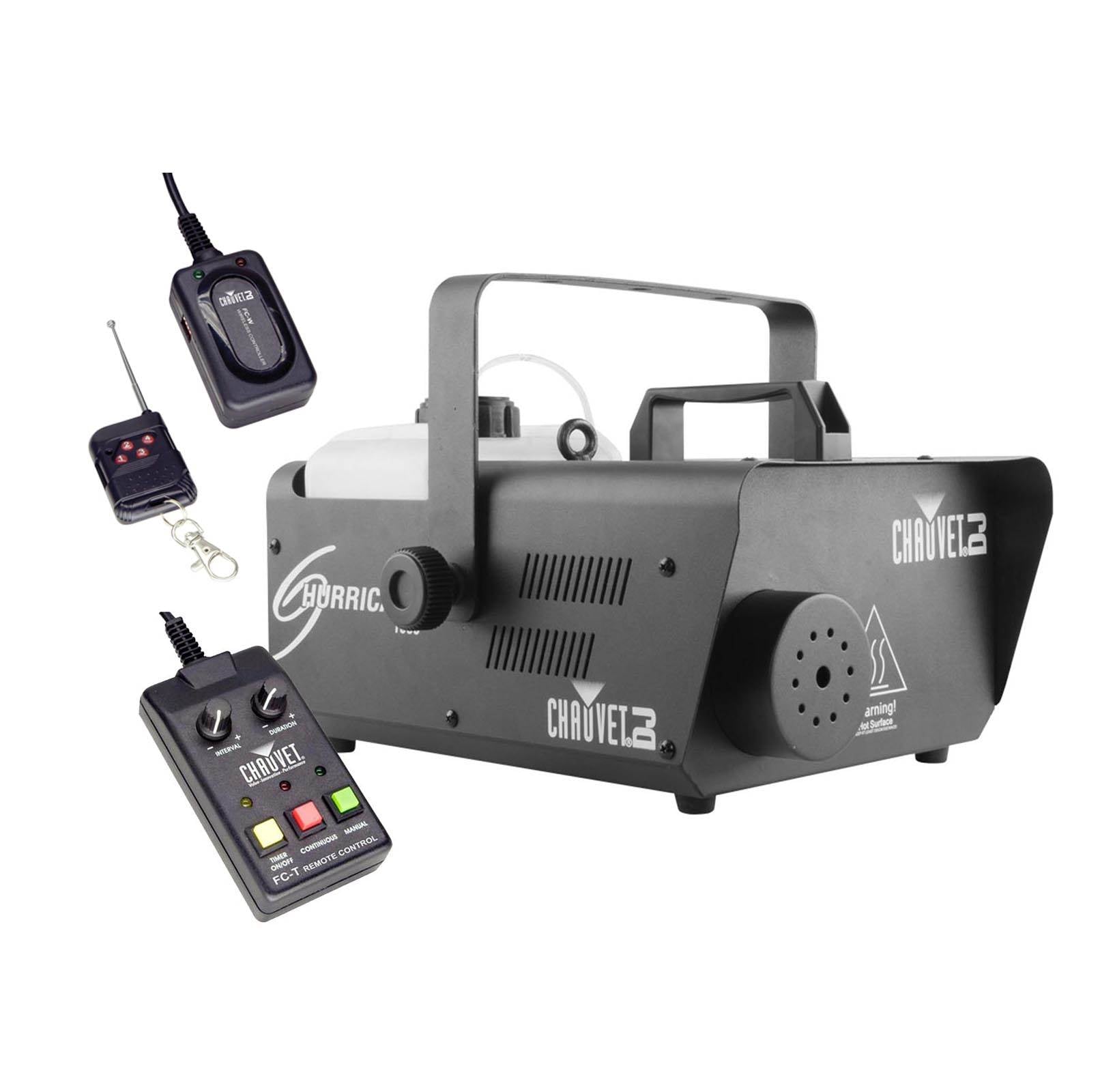 CHAUVET DJ Hurricane 1600 Pro Fog Smoke Machine w/ Remotes + Fog Fluid | H1600