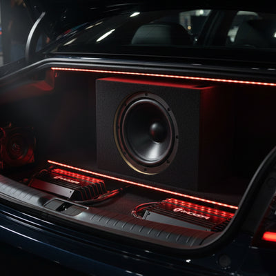 QPower Single 10" Vented Shallow Subwoofer Sub Box Enclosure (Open Box)