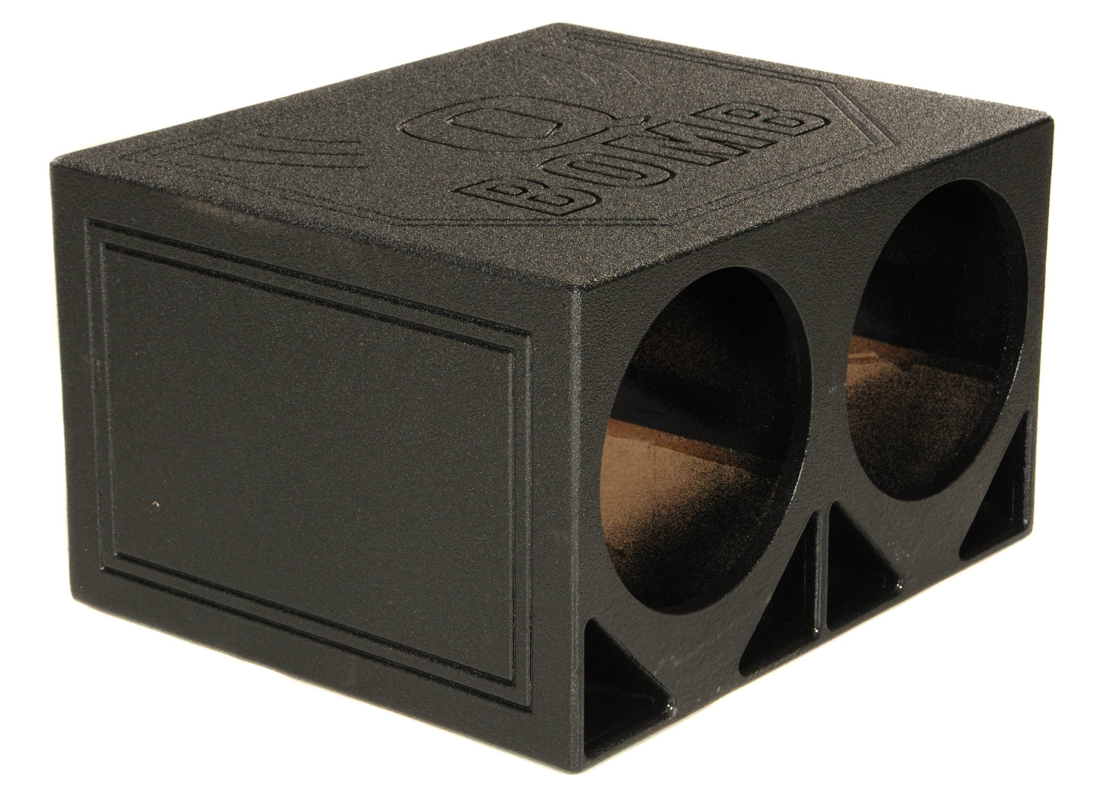 QPower QBOMB12TB Dual 12" Triangle Ported Car Audio Subwoofer Box Enclosure - VMInnovations