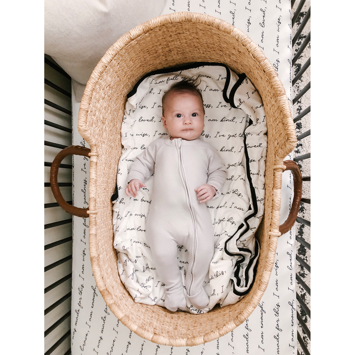 Goumikids Super Soft Organic Bamboo Cotton Baby Nursery Blanket, You Are Loved - VMInnovations