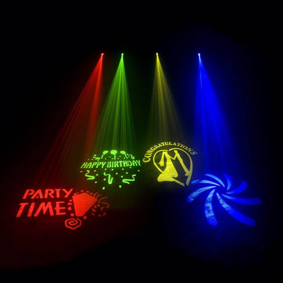 American DJ Gobo Projector IR White 12W LED w/ 4 Patterns & RGBY Gels (Used) - VMInnovations