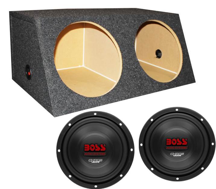 2) Boss CH10DVC 10" 3000W Car Subwoofers Subs Woofers 4 Ohm+Sealed Box Enclosure