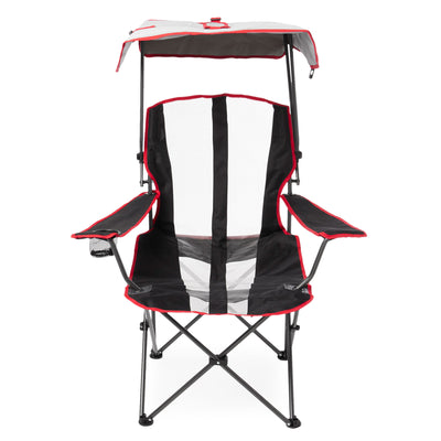 Kelsyus Premium Portable Camping Chair, Canopy & Cup Holder, Red / Black, 3 Pack - VMInnovations