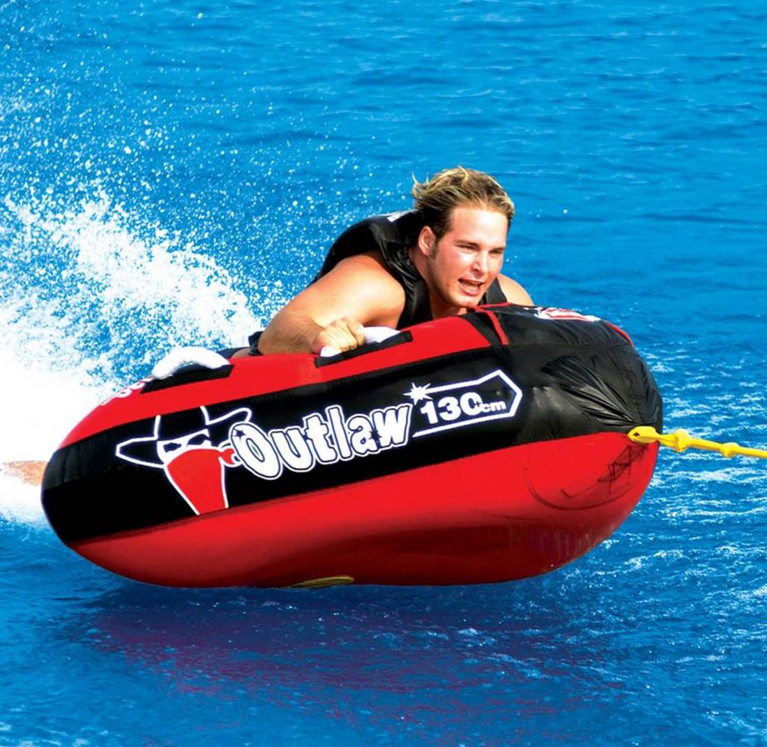 SPORTSSTUFF 53-1126 Outlaw 48" Single Rider Boat Towable + 50'/60' Tube Rope
