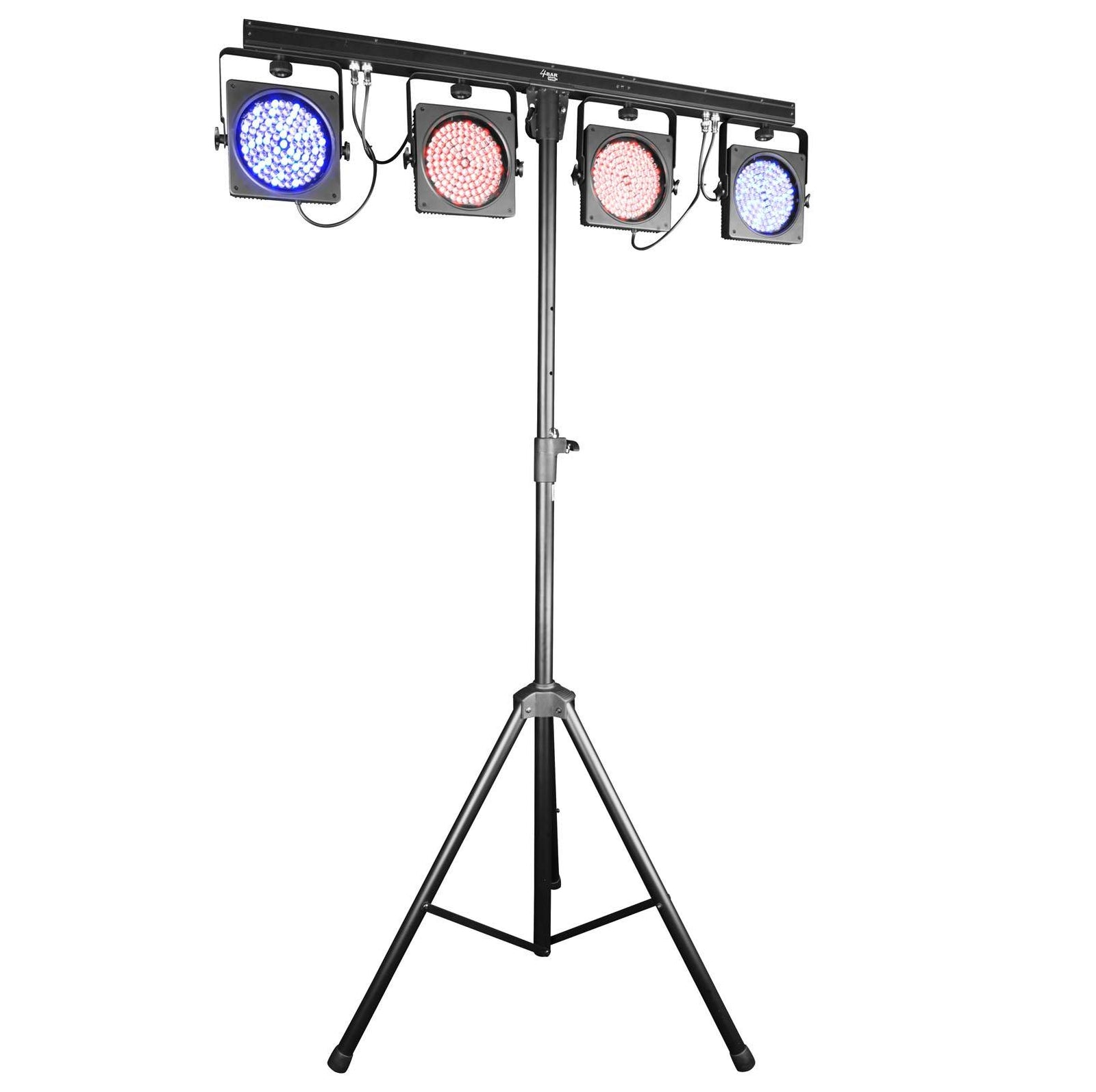 CHAUVET DJ 4BAR USB DMX LED Wash Light System w/Tripod, Travel Bags & Footswitch - VMInnovations
