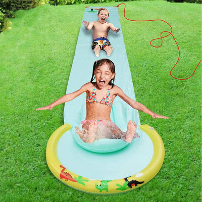Hoovy Giant 16 Ft Kids Water Splash Slip and Slide Toy w/Bodyboard (For Parts) - VMInnovations
