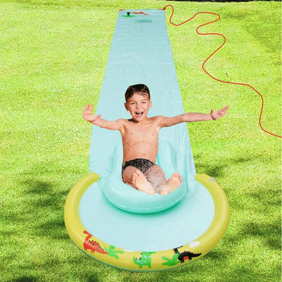 Hoovy Giant 16 Ft Kids Water Splash Slip and Slide Toy with Bodyboard (Used)