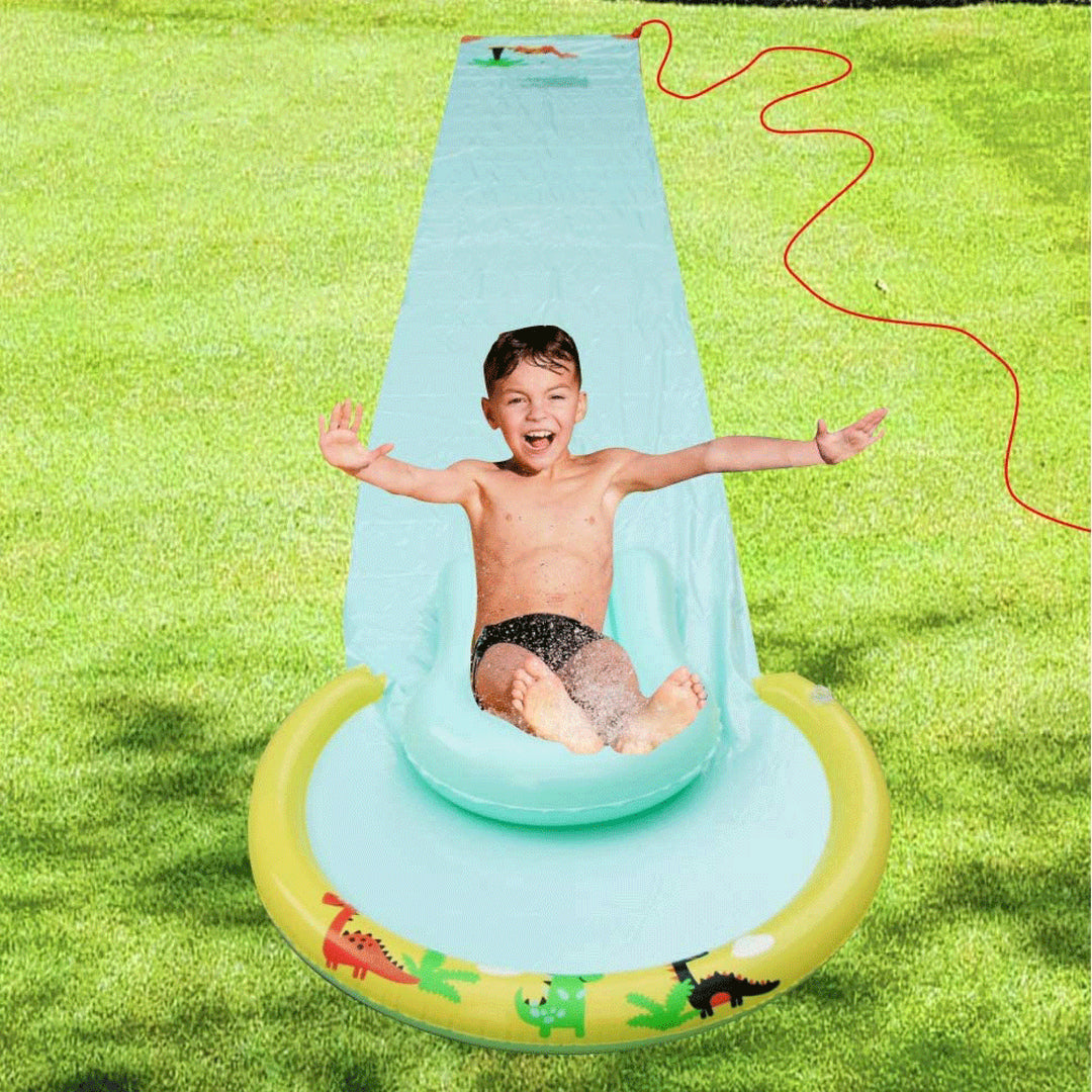 Hoovy Giant 16 Ft Kids Water Splash Slip and Slide Toy w/Bodyboard (For Parts)