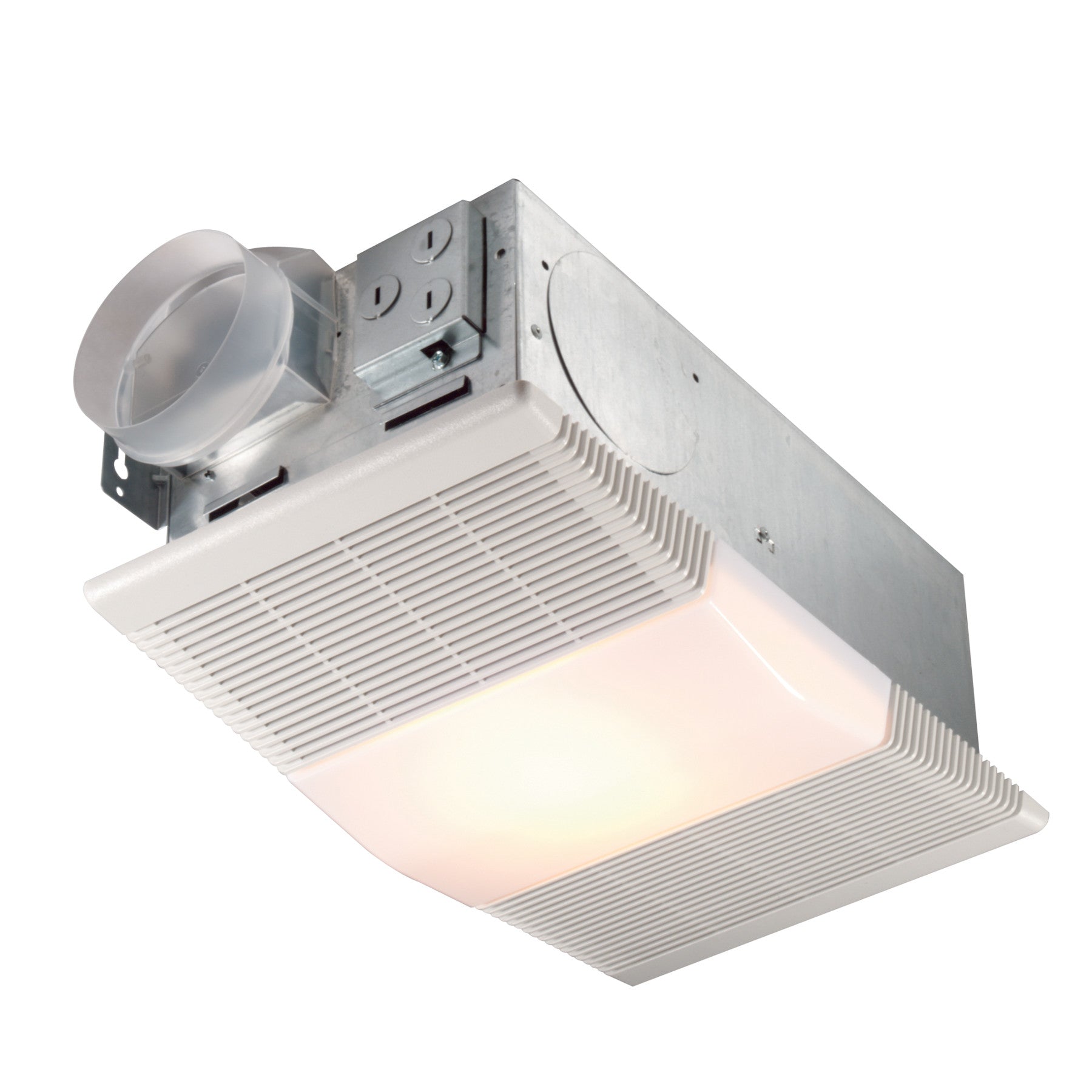 Broan Bathroom Bath Ceiling Exhaust Fan Vent Heater and Light, White (Open Box)