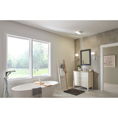 Broan Bathroom Bath Ceiling Exhaust Fan Vent Heater and Light, White (Open Box)
