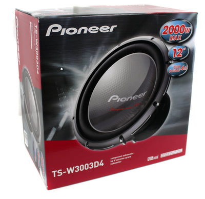 Pioneer 12" 2000W Champion Pro Car Power Subwoofer DVC 4-Ohm Sub (Open Box)