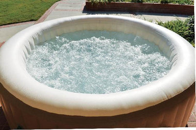 Intex PureSpa 4 Person Inflatable Hot Tub Spa Kit with Cover & Filter Cartridges