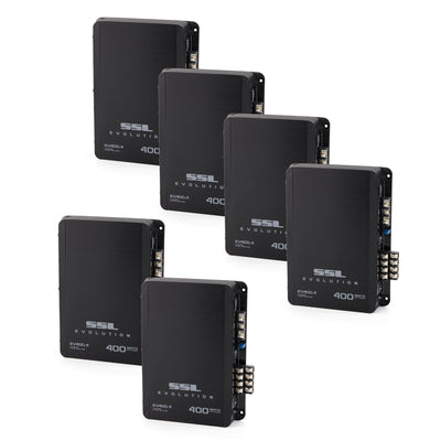 Soundstorm EV400.4 400W 4 Channel Car Power Amplifier Amp Mosfet SSL (6 Pack)