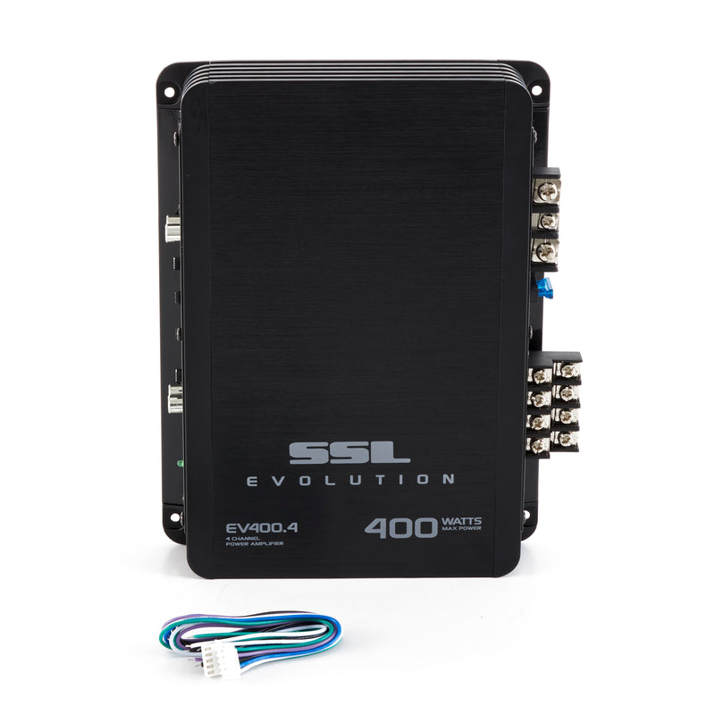 Soundstorm 400 Watt 4 Channel Car Power Amplifier Amp Mosfet SSL, Black (2 Pack)