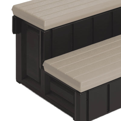 Leisure Accents 2-Step 36" Long Patio Hot Tub Spa Steps, Portabello (For Parts)