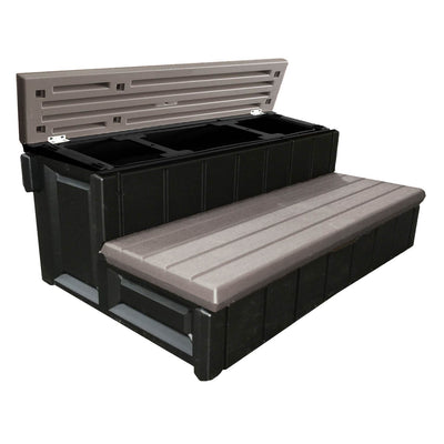 Confer Plastics Leisure Accents Spa Hot Tub Storage Steps, Portobello (Used) - VMInnovations