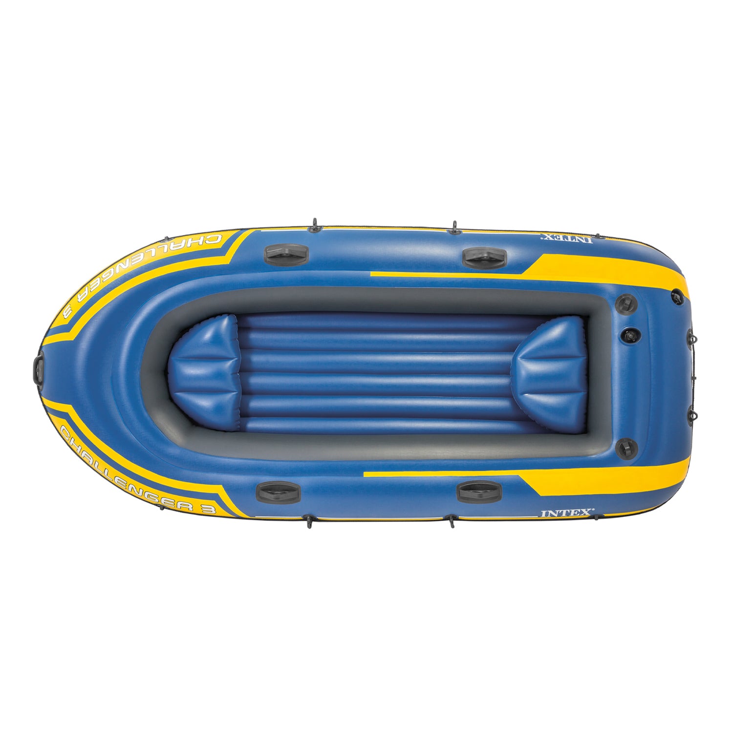 Intex Challenger 3 Inflatable Raft Boat Set With Pump And Oars (For Parts)