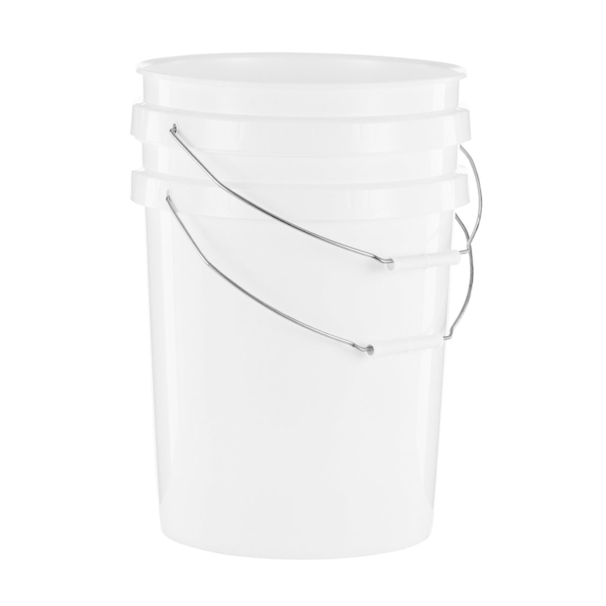 United Solutions 5 Gallon Utility Plastic Bucket with Handle, White (5 Pack)