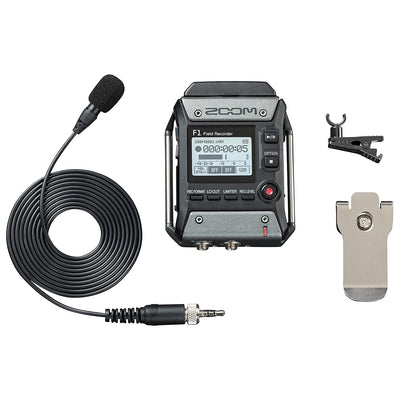 Zoom F1 Field Digital Handy Sound/ Voice Recorder & Lavalier Mic (Open Box)