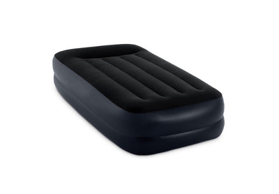 Intex Twin Pillow Rest Raised Inflatable Airbed Mattress with Pump (Open Box)