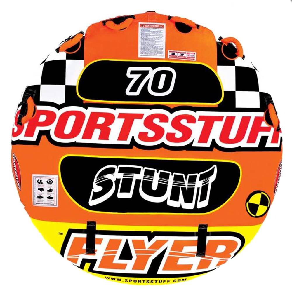 SPORTSSTUFF 53-1651 Stunt Flyer 1-2 Person Inflatable Towable w/ 60' Boat Rope