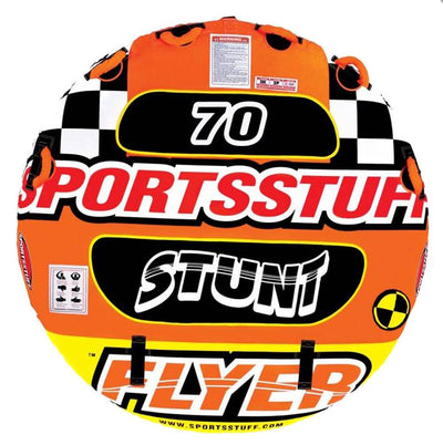 SPORTSSTUFF 53-1651 Stunt Flyer 1-2 Person Inflatable Towable w/ 60' Boat Rope