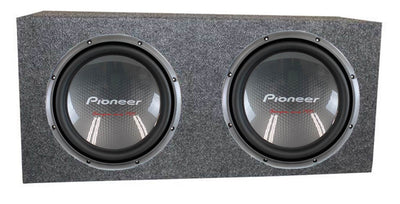 2) Pioneer 12" 4000W TS-W3003D4 Car Subwoofers DVC Subs + Sealed Box Enclosure