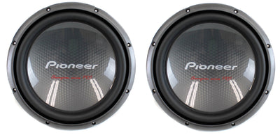 2) Pioneer 12" 4000W TS-W3003D4 Car Subwoofers DVC Subs + Sealed Box Enclosure