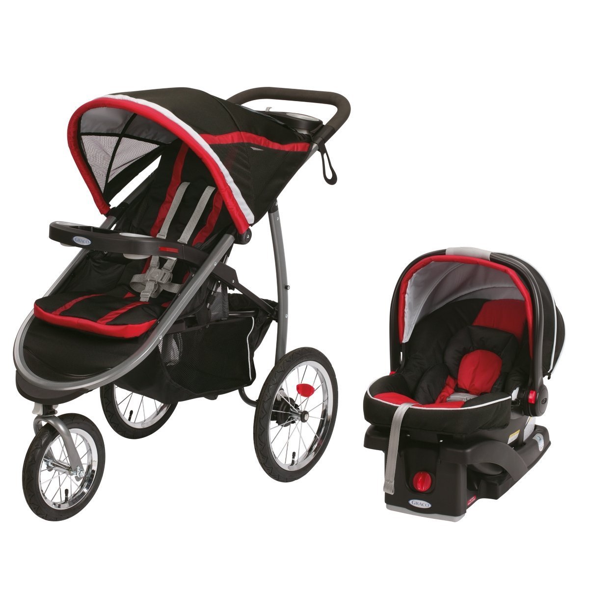 Graco FastAction Fold Jogging Stroller & SnugRide 35 Car Seat - Open Box