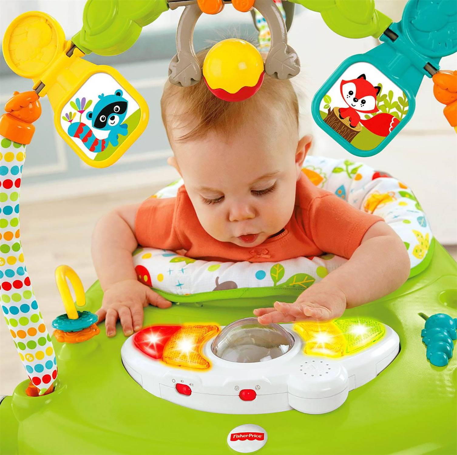 Fisher Price Woodland Friends Baby Jumperoo Infant Play Bouncer | CBV62