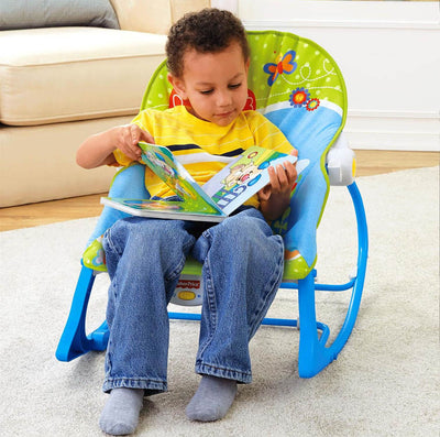 Fisher-Price Deluxe Infant-to-Toddler Rocker Bouncer, Elephant Friends | BGB00