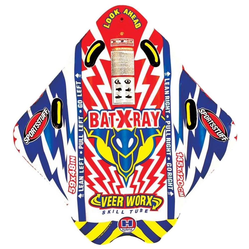 SPORTSSTUFF 53-1510 Bat-X-Ray Single Rider Towable + 60' Boat Tube Rope
