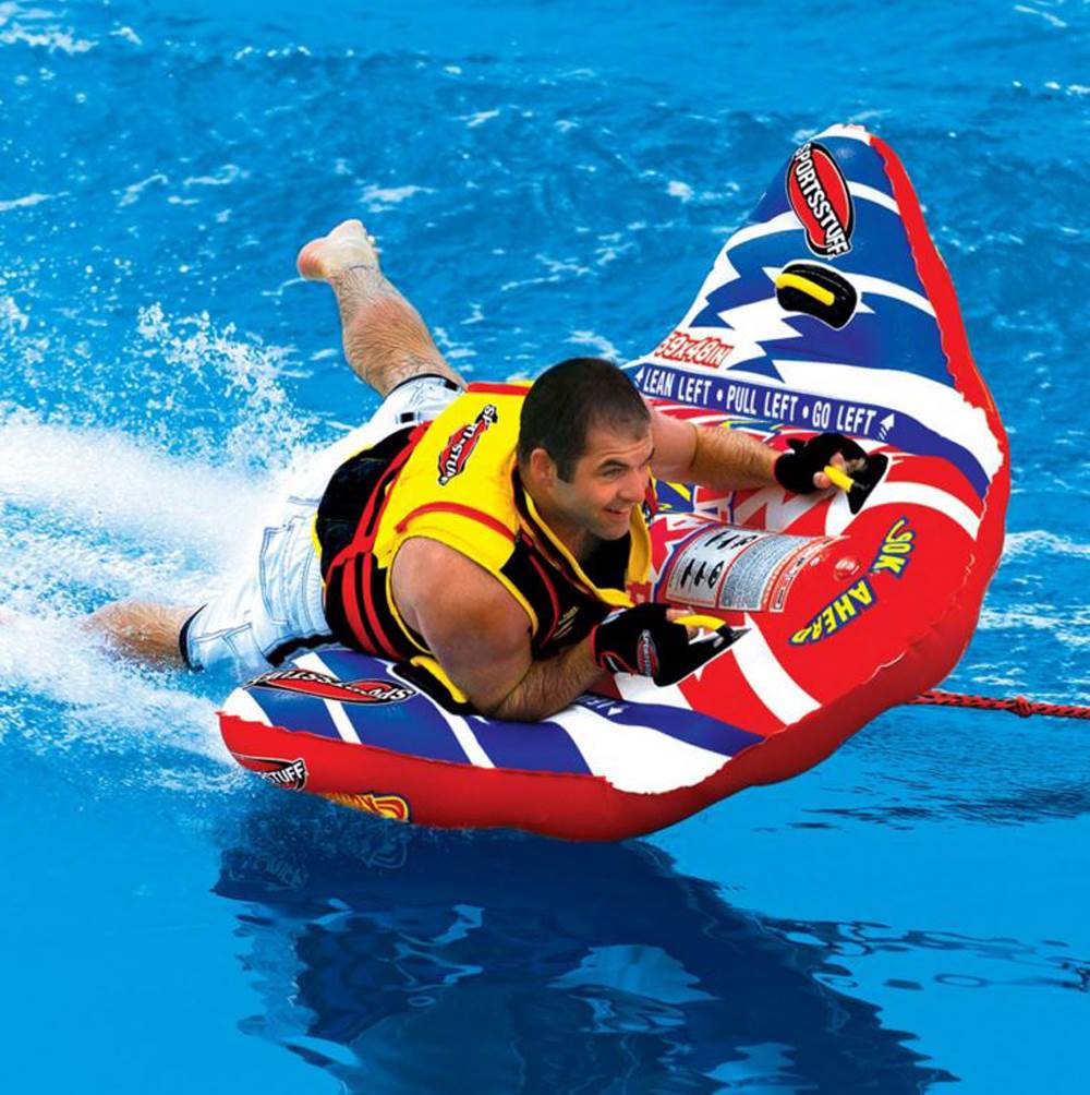 SPORTSSTUFF 53-1510 Bat-X-Ray Single Rider Towable + 60' Boat Tube Rope