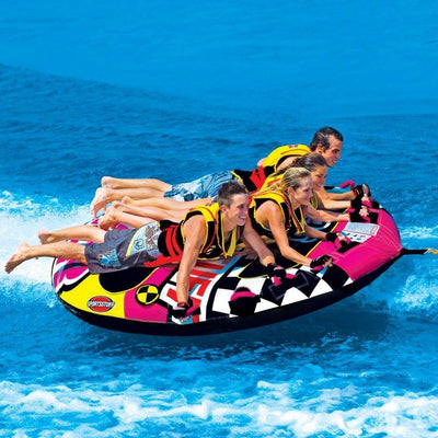 SPORTSSTUFF 53-1671 Wet N' Wild Flyer Quad Rider Towable w/ 60' Boat Tow Rope