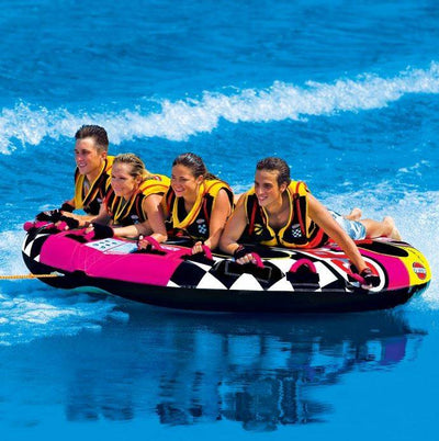 SPORTSSTUFF 53-1671 Wet N' Wild Flyer Quad Rider Towable w/ 60' Boat Tow Rope