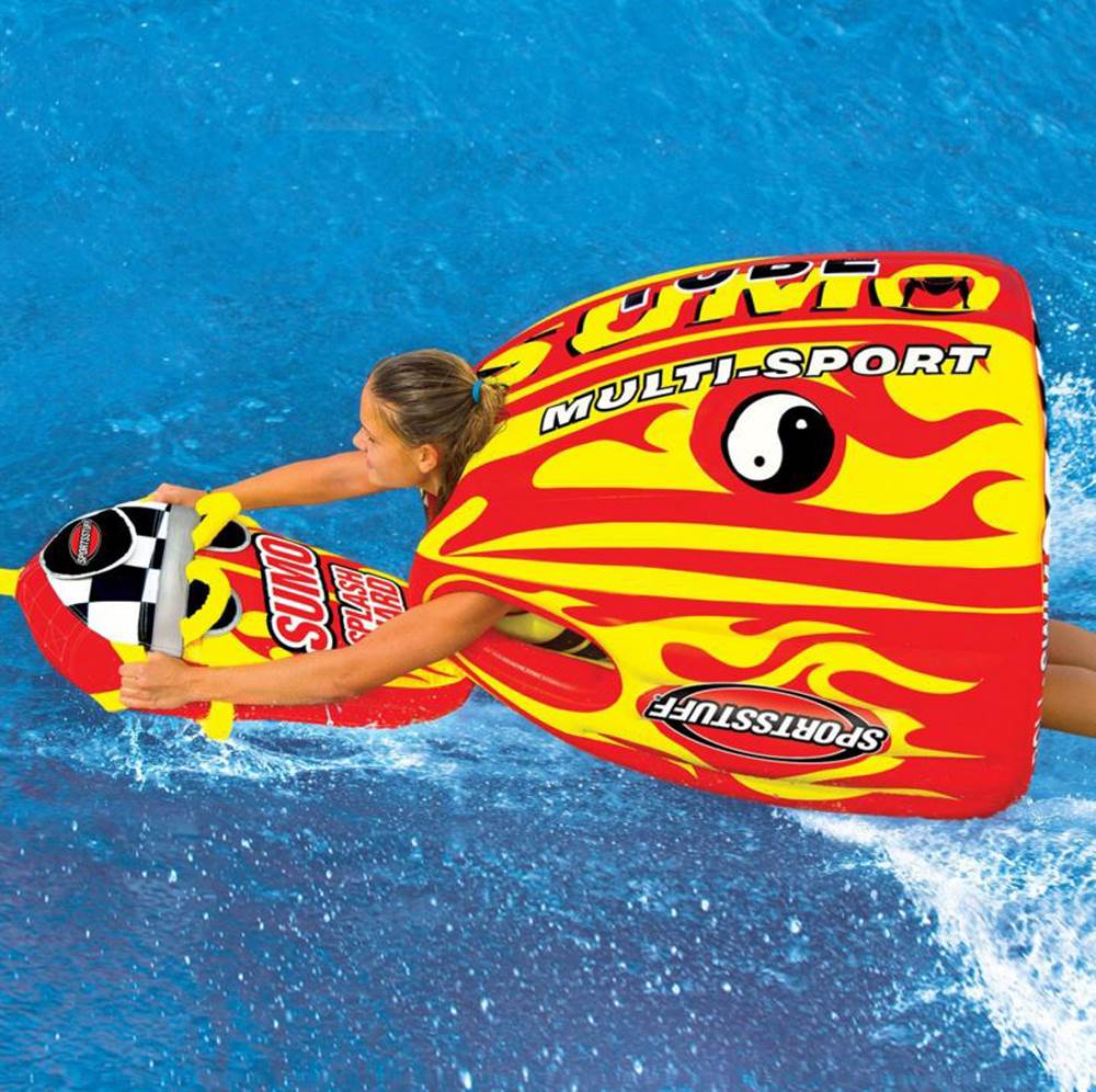 SPORTSSTUFF 53-1807 Sumo & Splash Guard Combo Single Rider Towable & 50/60' Rope