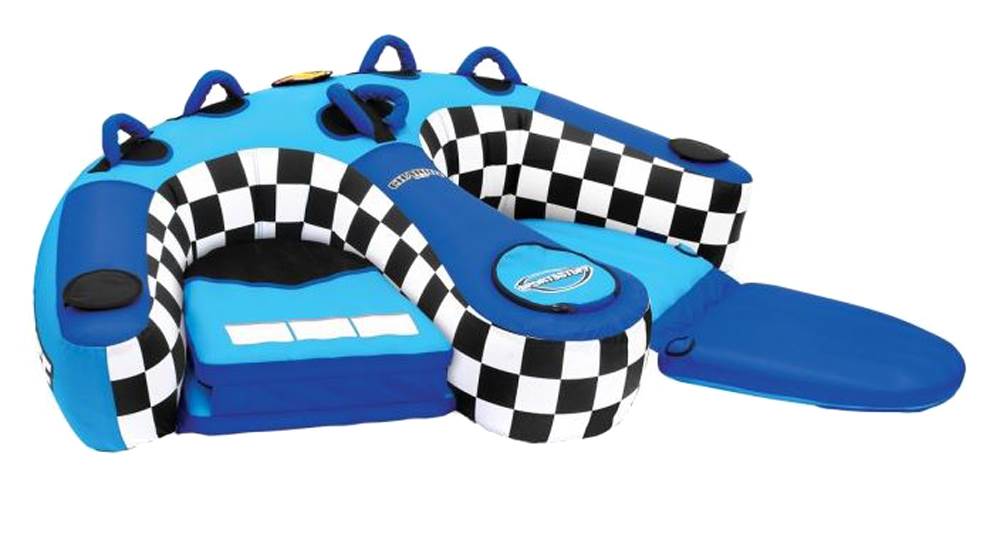 Airhead SPORTSSTUFF 53-1982 Chariot Duo Double Rider Towable & 60' Tube Tow Rope