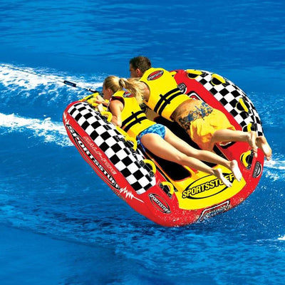 SPORTSSTUFF Half Pipe Rampage Inflatable Blow Up to 2 Riders Towable & Tow Rope