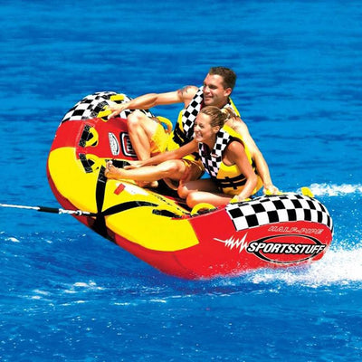 SPORTSSTUFF Half Pipe Rampage Inflatable Blow Up to 2 Riders Towable & Tow Rope